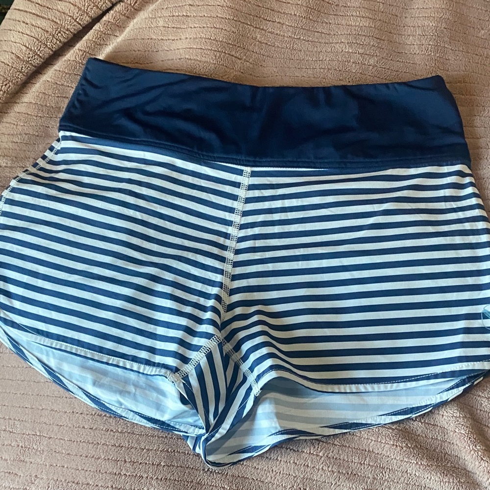 Carve Designs Navy and White Striped Swim Shorts